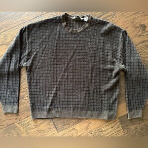 Men's Knightsbridge Brown/Black Checkered Sweater size XL